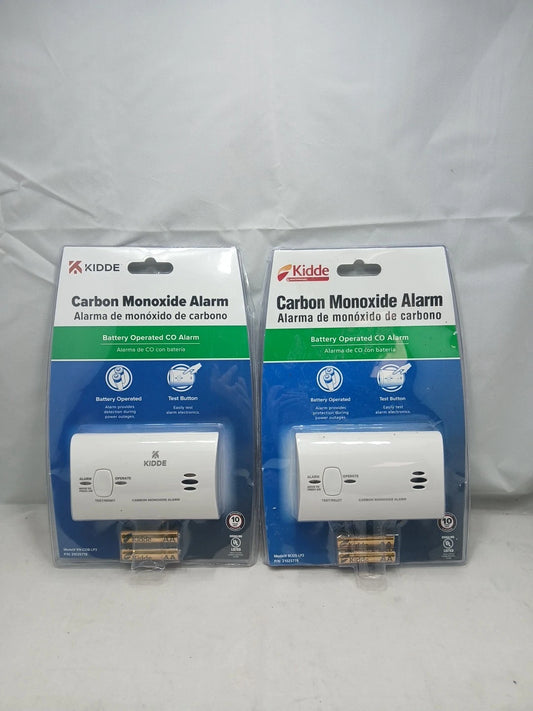 2x Kidde Carbon Monoxide Alarm Battery Operated CO Detector Monitor 9C05-LP2 New
