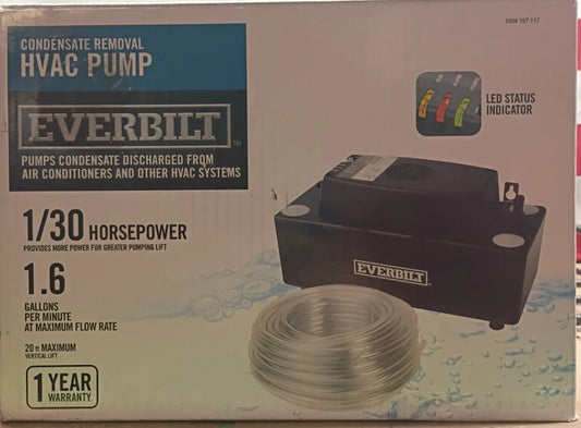 Everbilt 120-Volt Condensate Pump Open Box