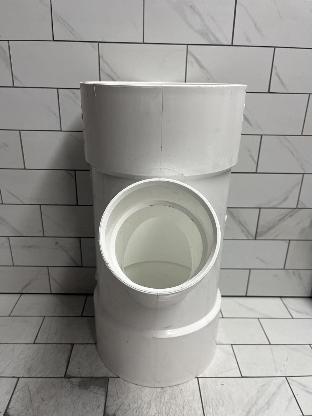 Charlotte Pipe PVC 00601 2800 8 in. x 8 in. x 4 in. PVC DWV Wye Reducing Fitting