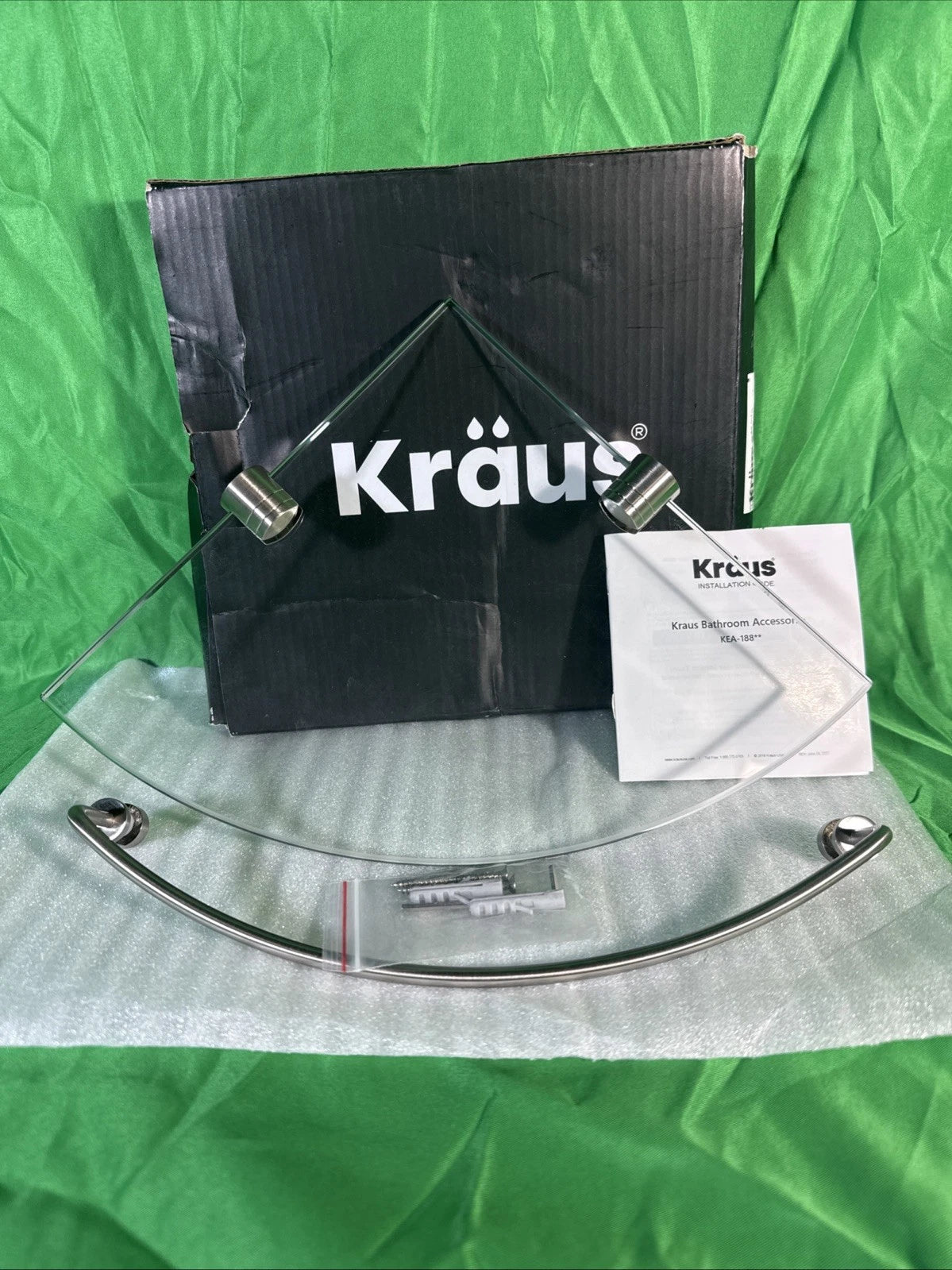 Kraus KEA-18846 Elie 9" Glass Bathroom Shelf