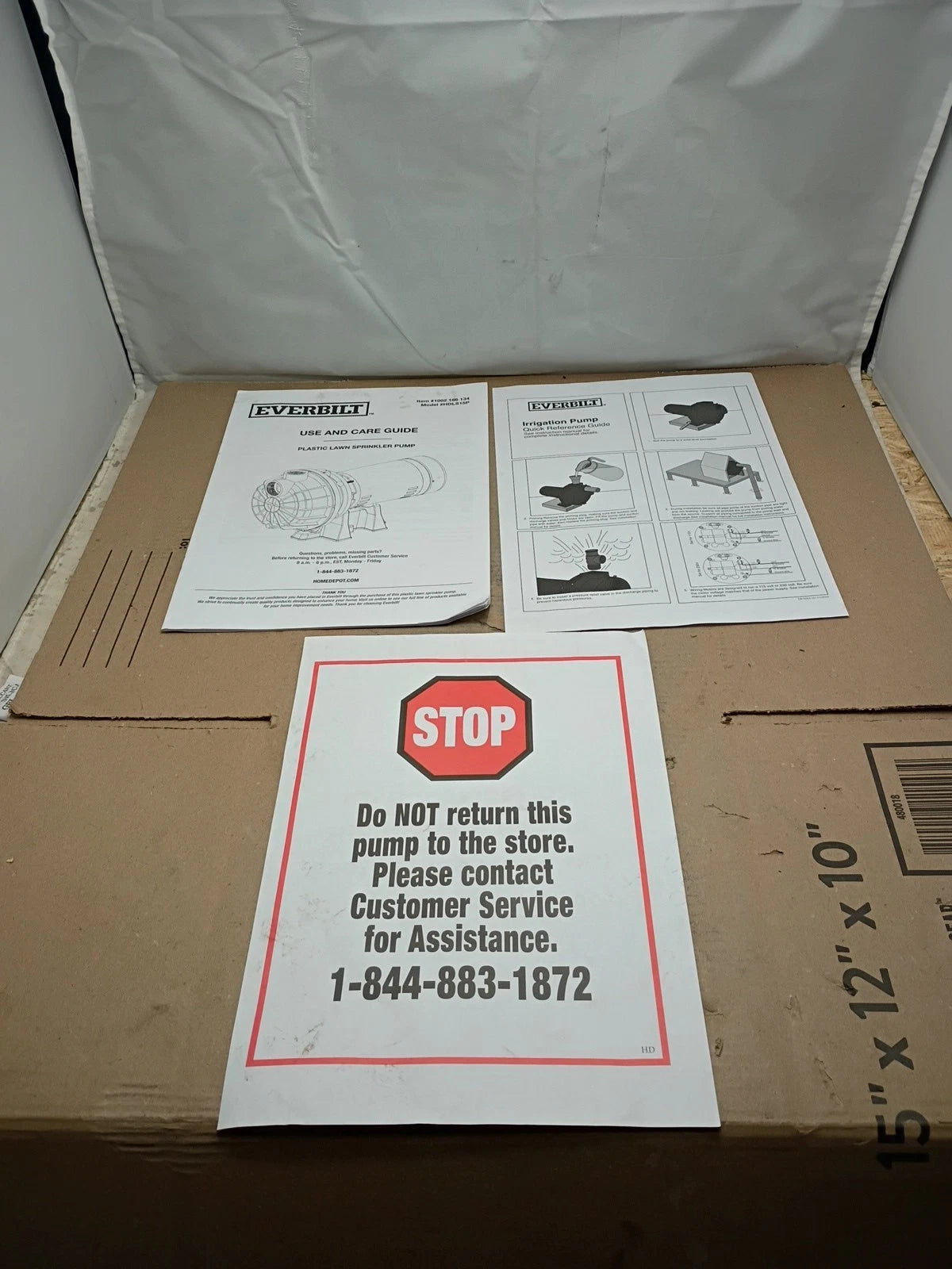 Everbilt Lawn Irrigation Pump Plastic 1.5HP HDLS15P PARTS ONLY