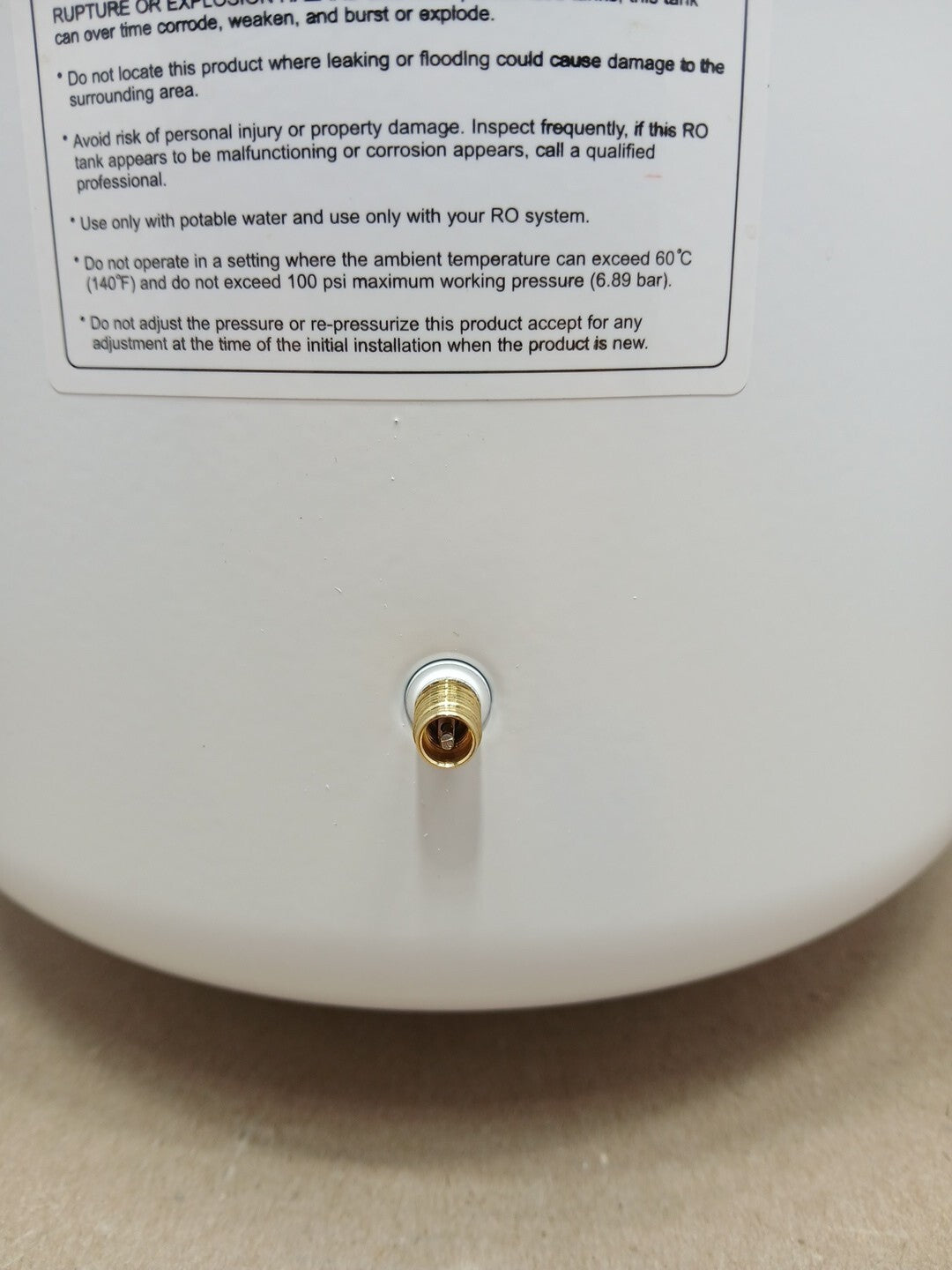 Ecopurehome TP-12 Storage Tank (3 Gallon) for Reverse Osmosis Systems