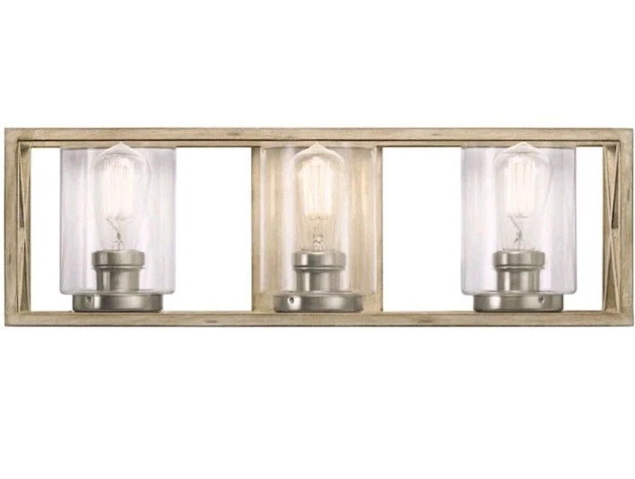 Kichler 55065 Moorgate 3 Light 23” Bathroom Vanity Light Antique White Open Box