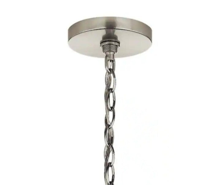 Kichler Gineva 1-Light Pendant with Clear Glass in Brushed Nickel Open Box