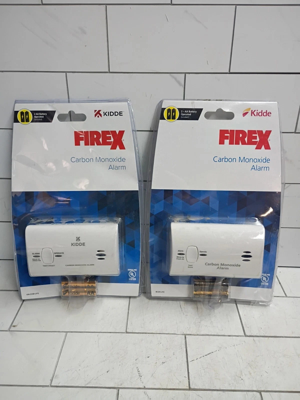 2pk, Kidde Firex Carbon Monoxide Detector, Battery Operated, CO Detector New