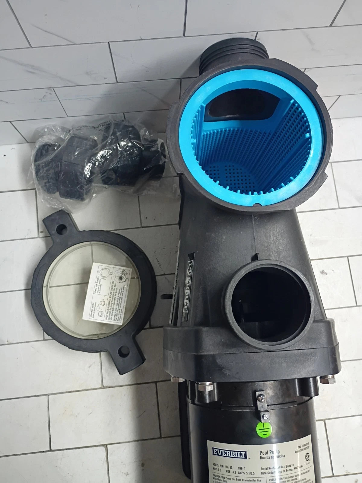 Everbilt SPP10002-2SP 1 HP 2-Speed Pool Pump 230-Volt OPEN BOX