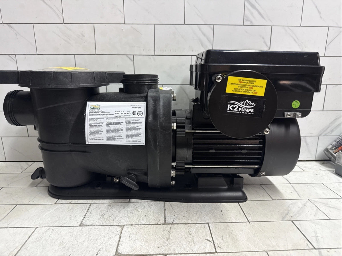 K2 Pumps Pool Pump 1 Hp Variable Speed 230 Volt Doe & Cec Compliant New Open Box