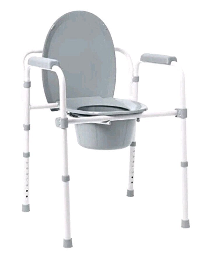 Guardian Folding 3-in-1 Steel Elongated Commode P/N G1 200X1 350lb Capacity OB