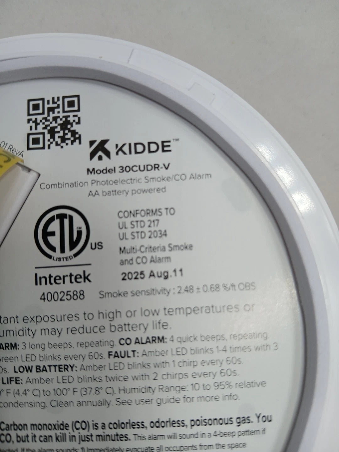 3 Kidde Smoke & Carbon Monoxide Detector for Home, AA Battery Powered, Voice
