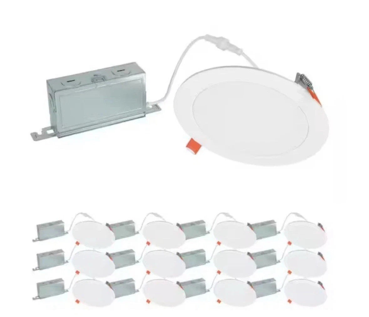 HALO HLBSL 6 in. Can Less Integrated LED, 900 Lumens, 5CCT, White (12-Pack)