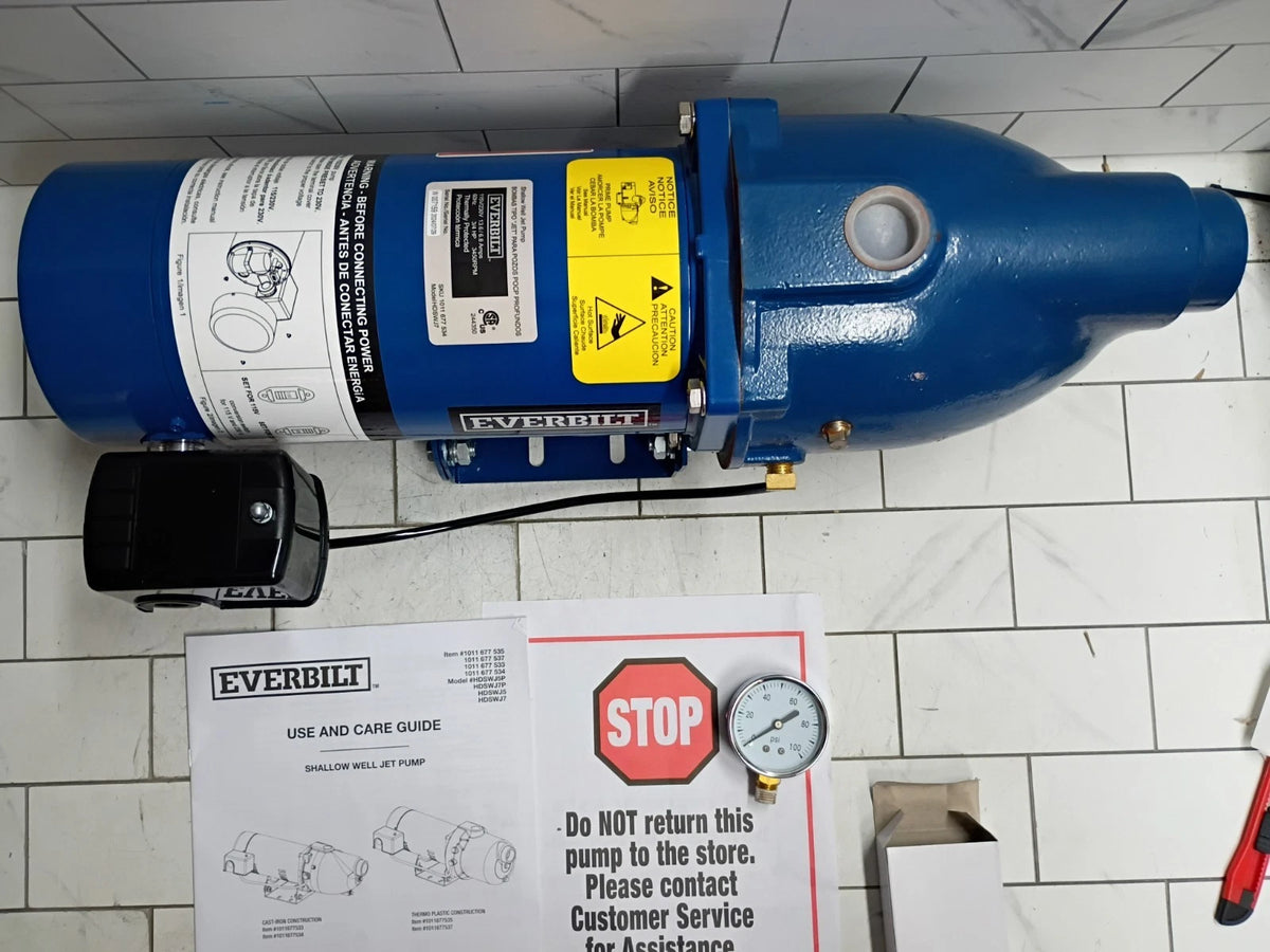 Everbilt HDSWJ7 3/4 HP Cast Iron Shallow Well Jet Pump FOR PARTS