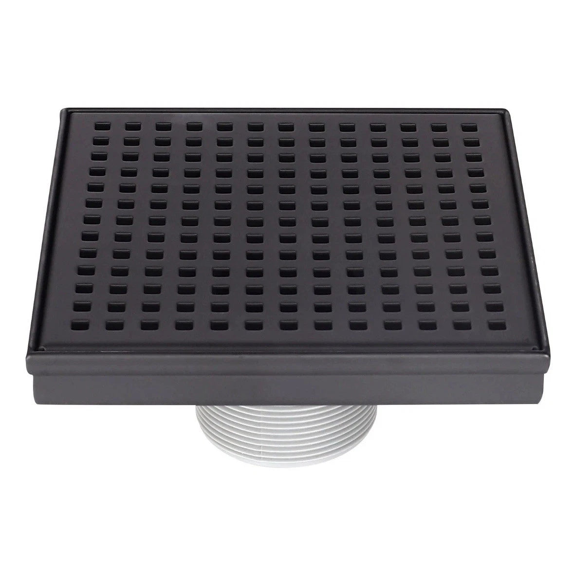 Design House 542837 6" Square Shower Drain - Black