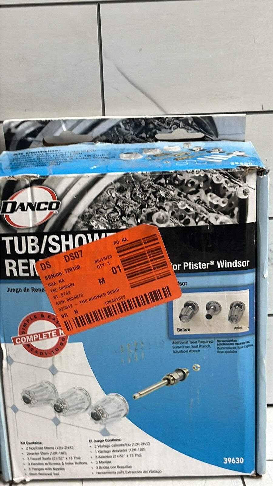 Danco 39630 Tub/Shower Remodeling Kit for Pfister Windsor OPEN BOX