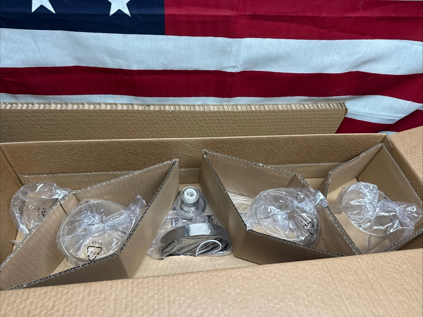 Hampton Bay Champlain 3-Light Modern Bathroom Vanity Light w/ Clear Glass Shades