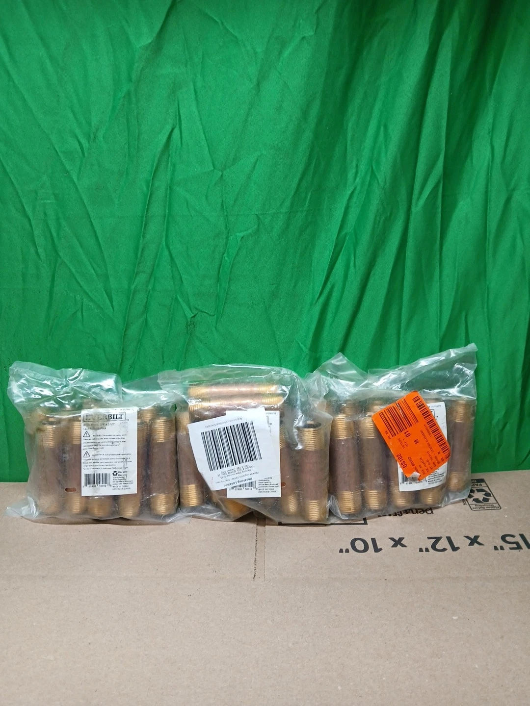 LOT OF 3 Everbilt 3/4" x 3" Lead Free Brass Nipple (Pack of 10)
