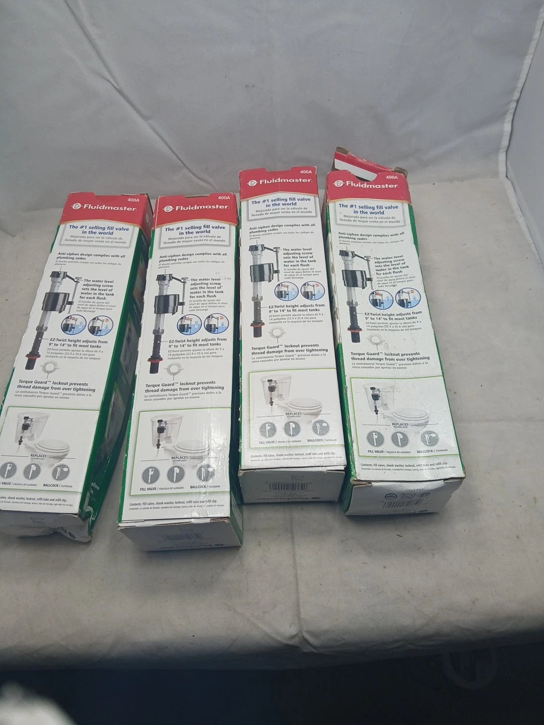 12PK Fluidmaster 400A Anti-Siphon Toilet Tank Fill Valve OB