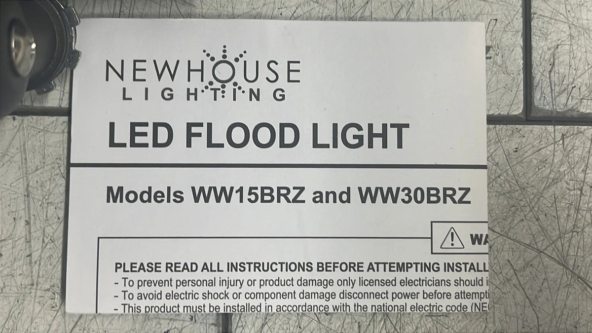 Newhouse Lighting WW30BRZ 30-Watt Outdoor LED Wall Wash Flood Light