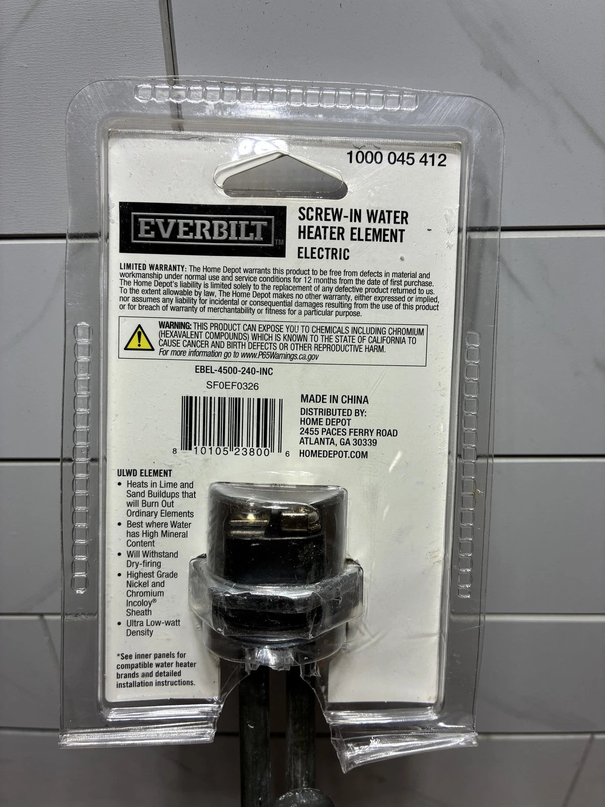 9PK 4500-Watt/240-Volt Low-Watt Density Watt Fold-Back Screw-In Stainless Steel
