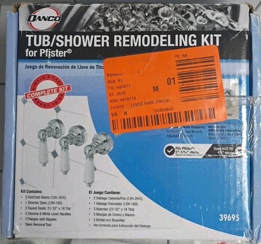 Danco 39695 Tub/Shower Remodeling Kit for Pfister Porcelain Lever Open Box...