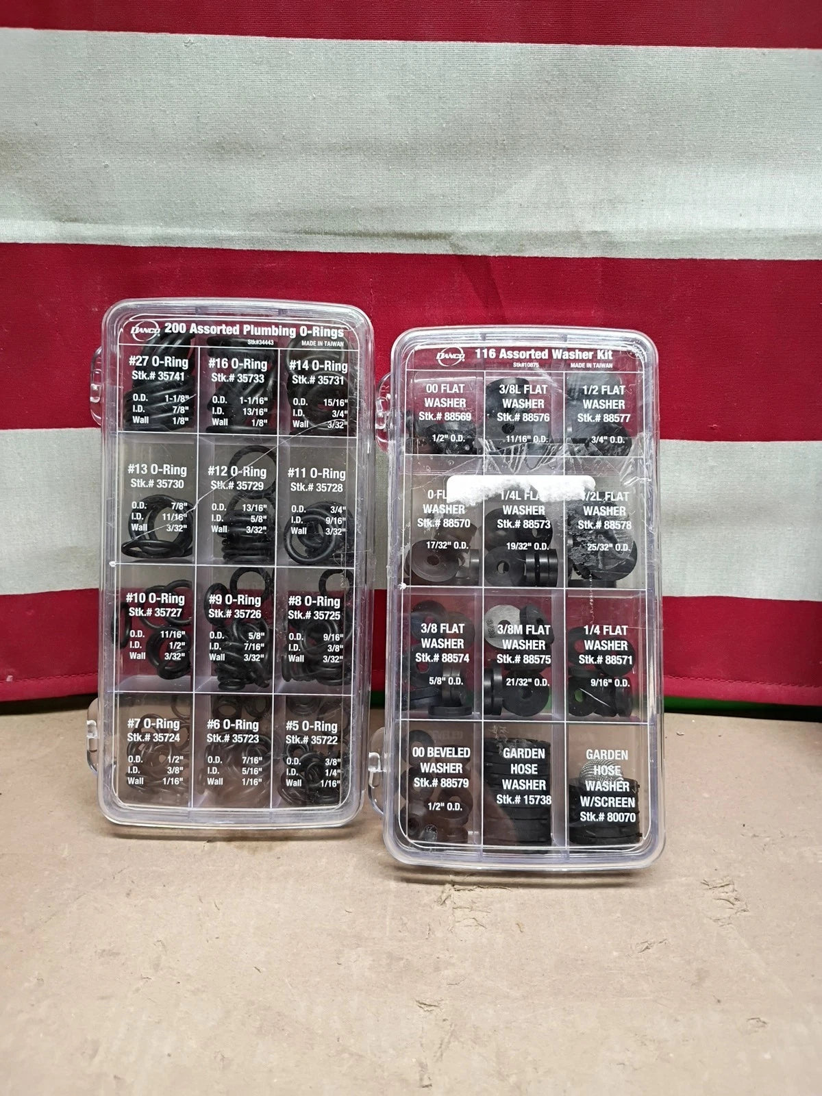 Danco 200 Assorted plumbing O Rings Set & 116 Assorted Washer O ring Kit