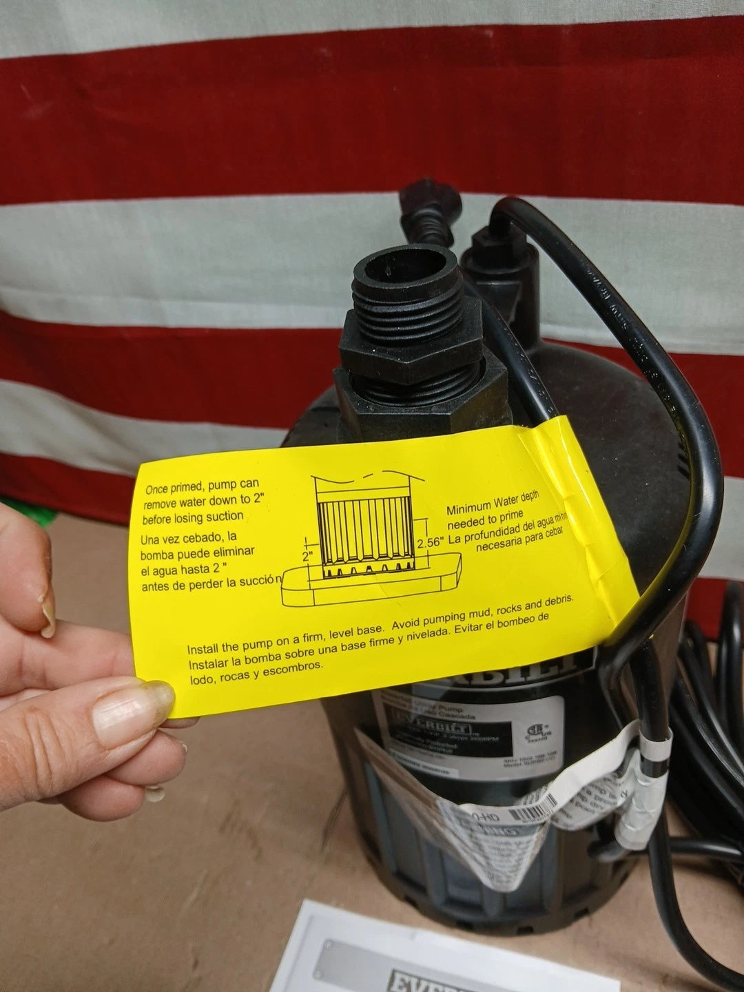 EVERBILT Waterfall & Pond Pump 1/2 HP 53 GPM 26 Ft Max Vertical Lift SUP80-HD. I
