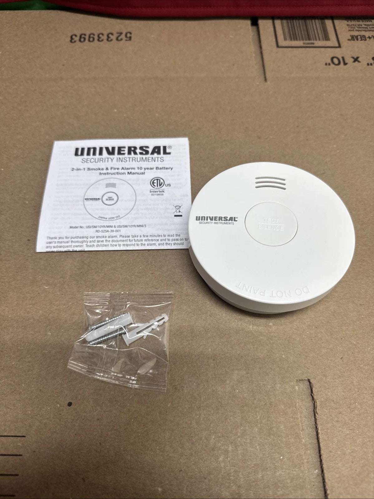10-Year Battery Powered Mini Smoke and Fire Detector with Photoelectric Sensor