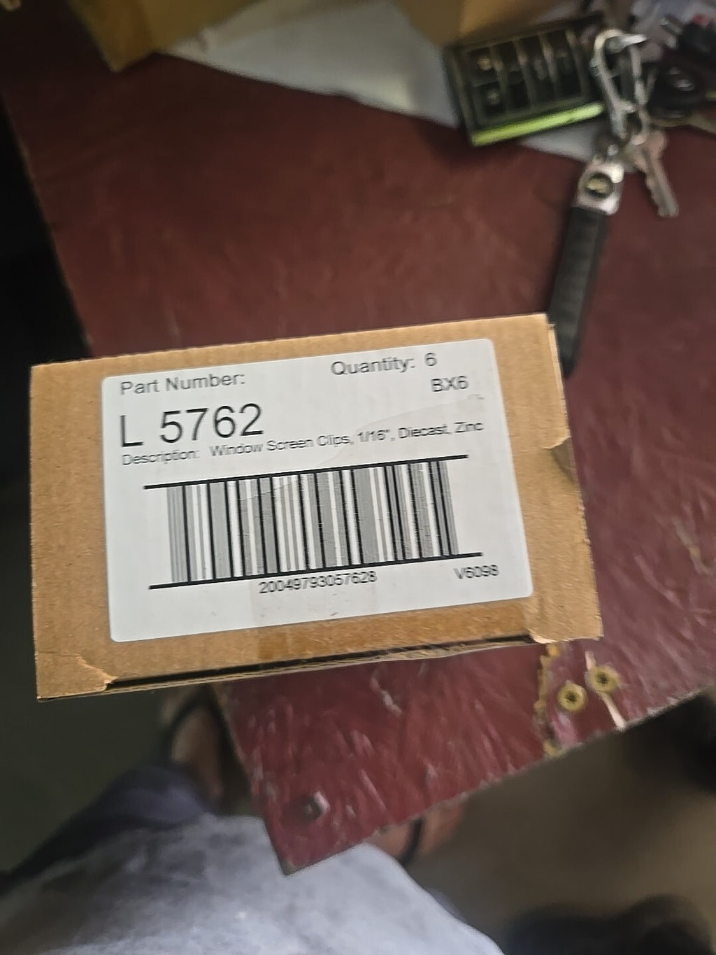 6 Boxes Of 8PK 1/16" Screen Clips L 5762