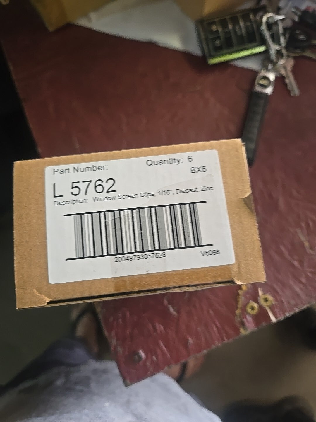 6 Boxes Of 8PK 1/16" Screen Clips L 5762