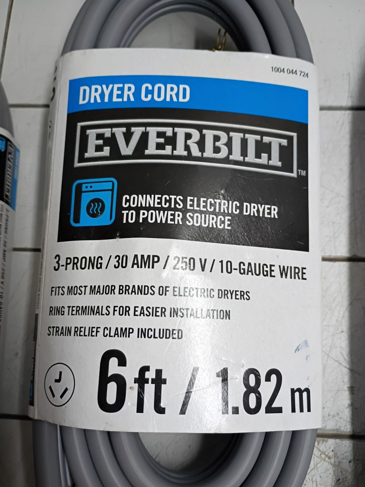 (5 Pack) Everbilt 3-Prong Dryer Power Cord 30 Amp 6ft Open Box