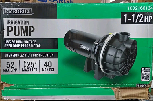 Everbilt HDLS15P Lawn Irrigation Pump Plastic 1.5HP Open Box