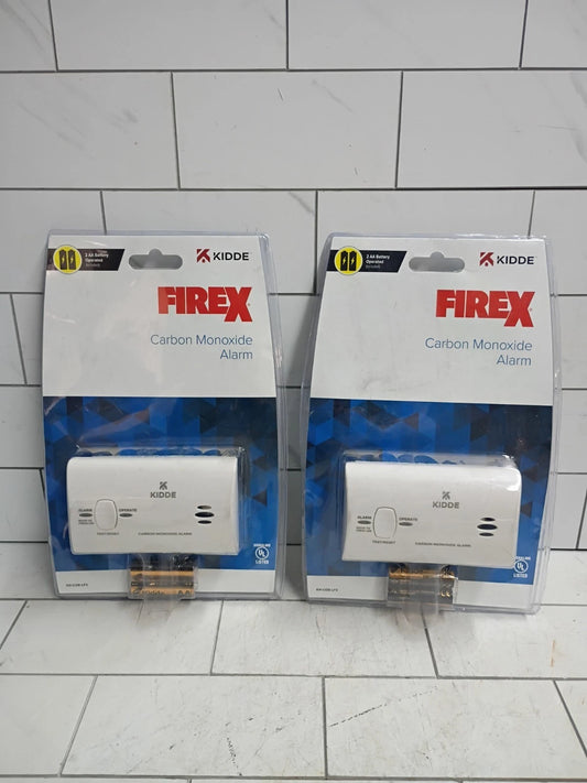 2pk-Kidde Firex Carbon Monoxide Detector, Battery Operated, CO Detector New