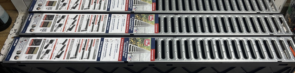 3-PACK RELN Storm Drain 40 in. Channel Complete with Galvanized Grate