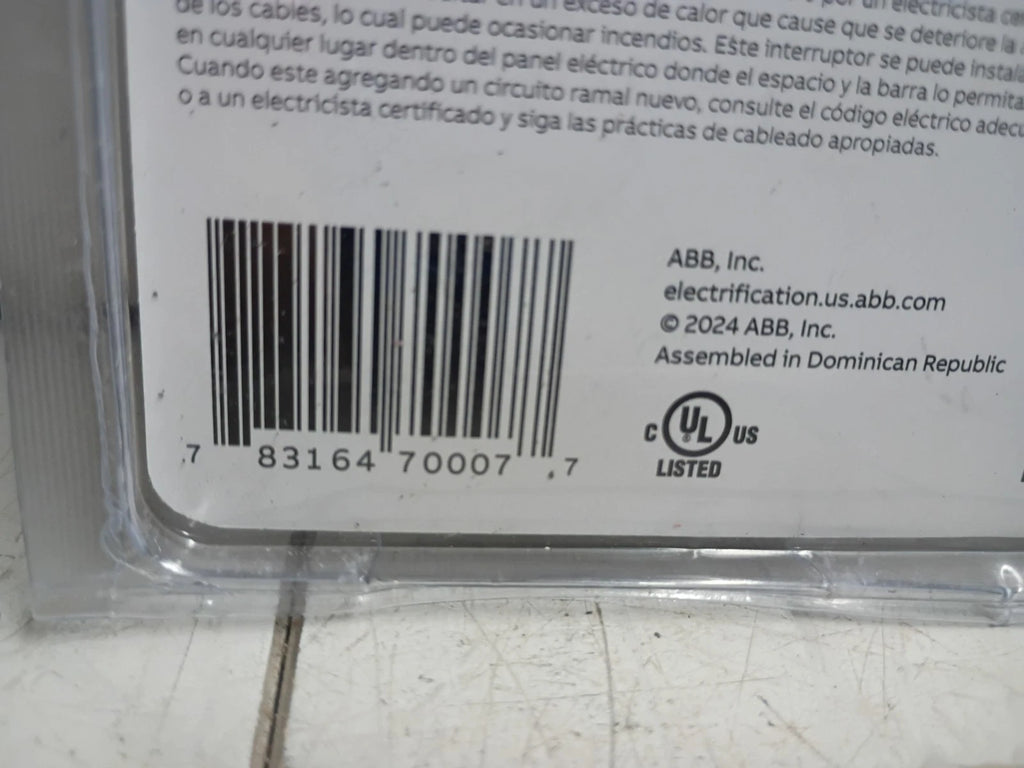 (2 Pack)ABB 15 Amp Dual Function DFCI Circuit Breaker 15A THQL1115DFA (Open box)
