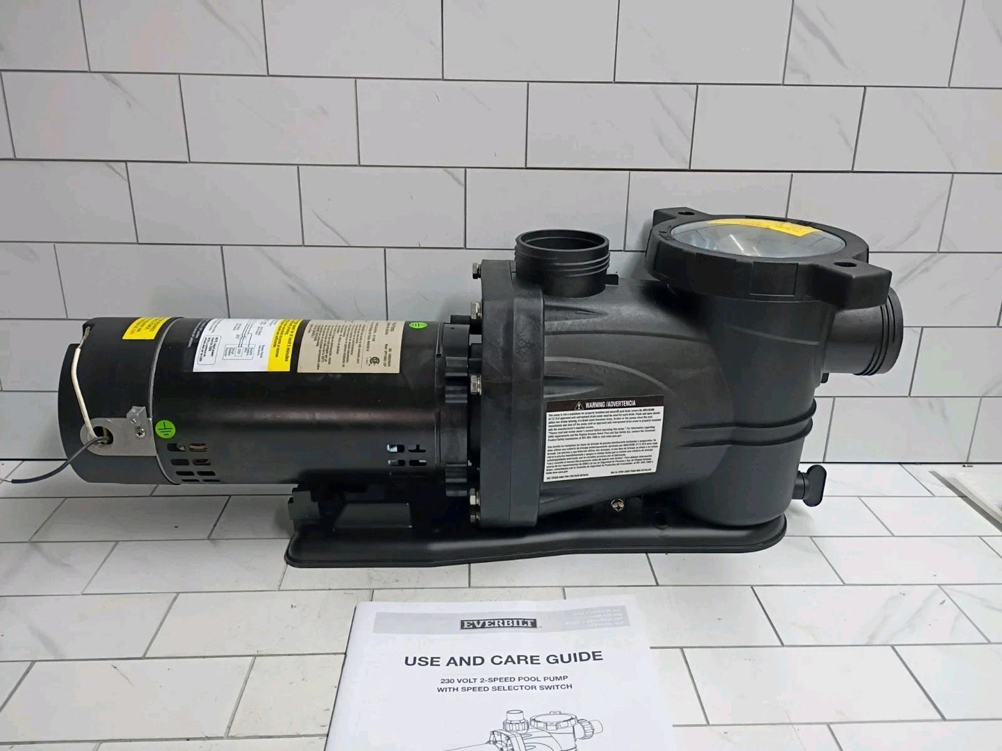 Everbilt SPP15002-2SP 1.5 HP 2-Speed Pool Pump 230-Volt New Open Box.