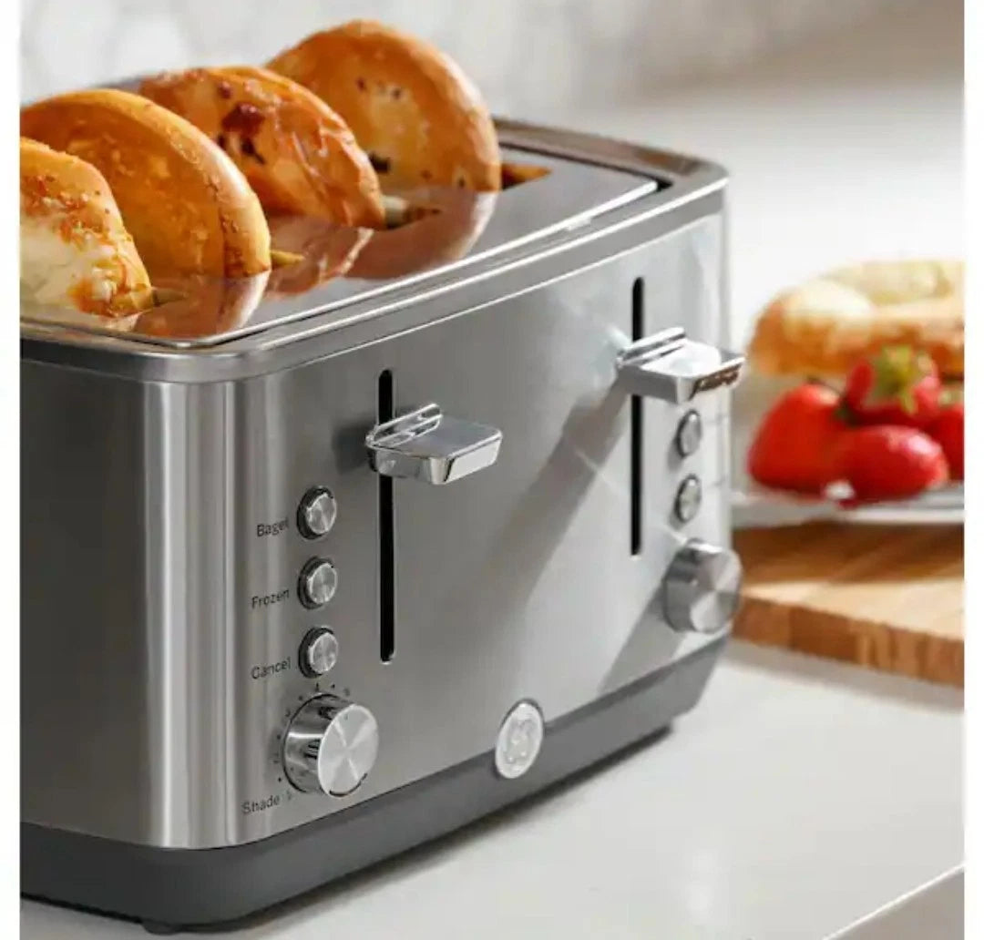 GE 4-Slice Toaster, Stainless Steel Toaster with Wide Slots New No Original Box