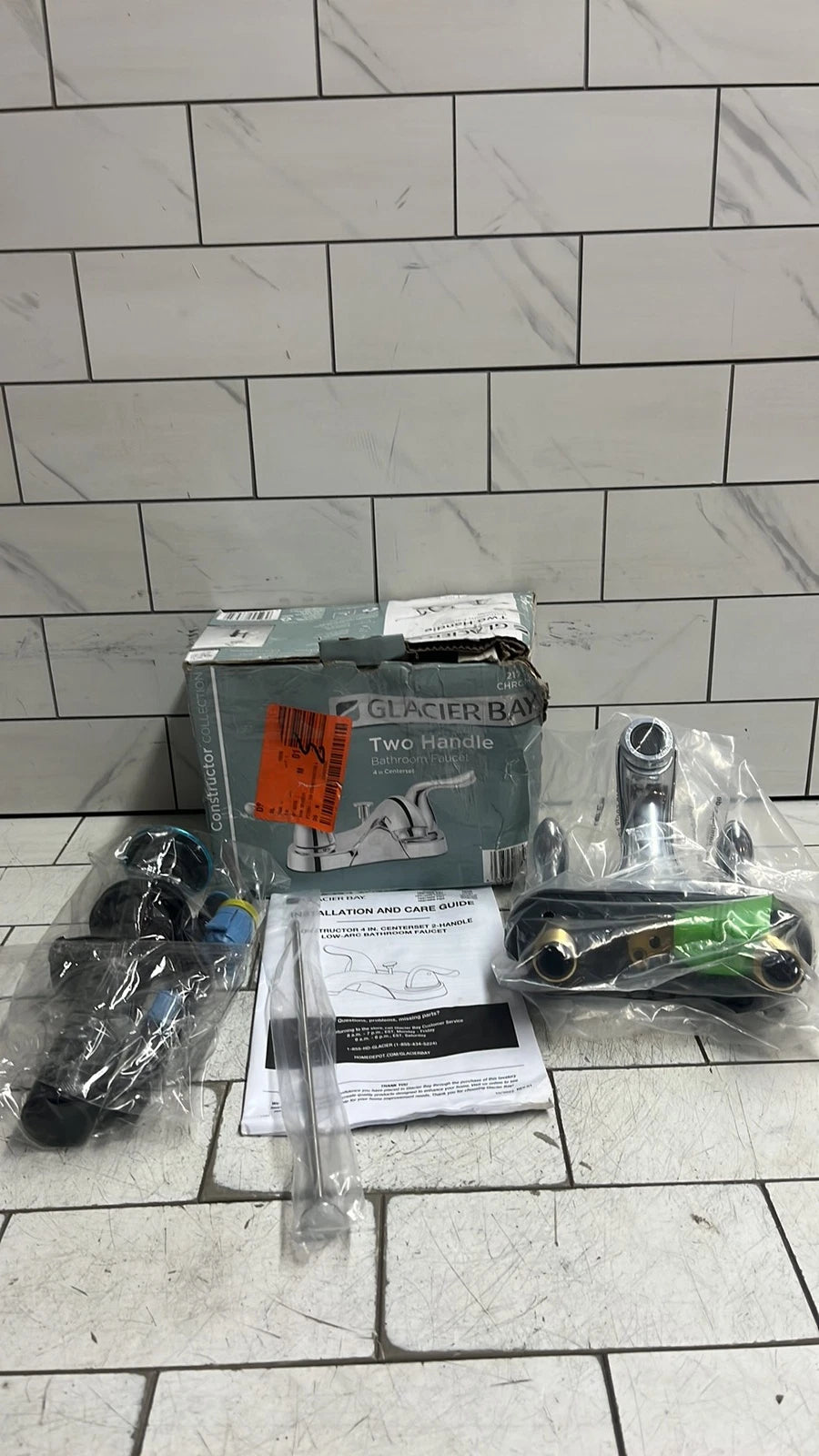 Glacier Bay Constructor 217 251 Bathroom Faucet in Polished Chrome OPEN BOX