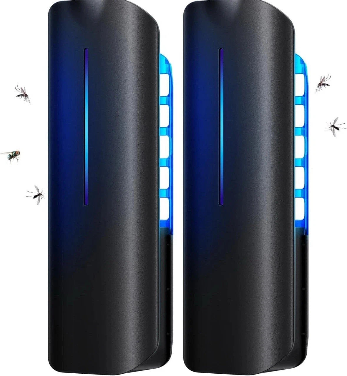 2 PACK Flying Insect Trap Plug in Mosquito Bug Zapper Indoor Gnat Moth Catcher w