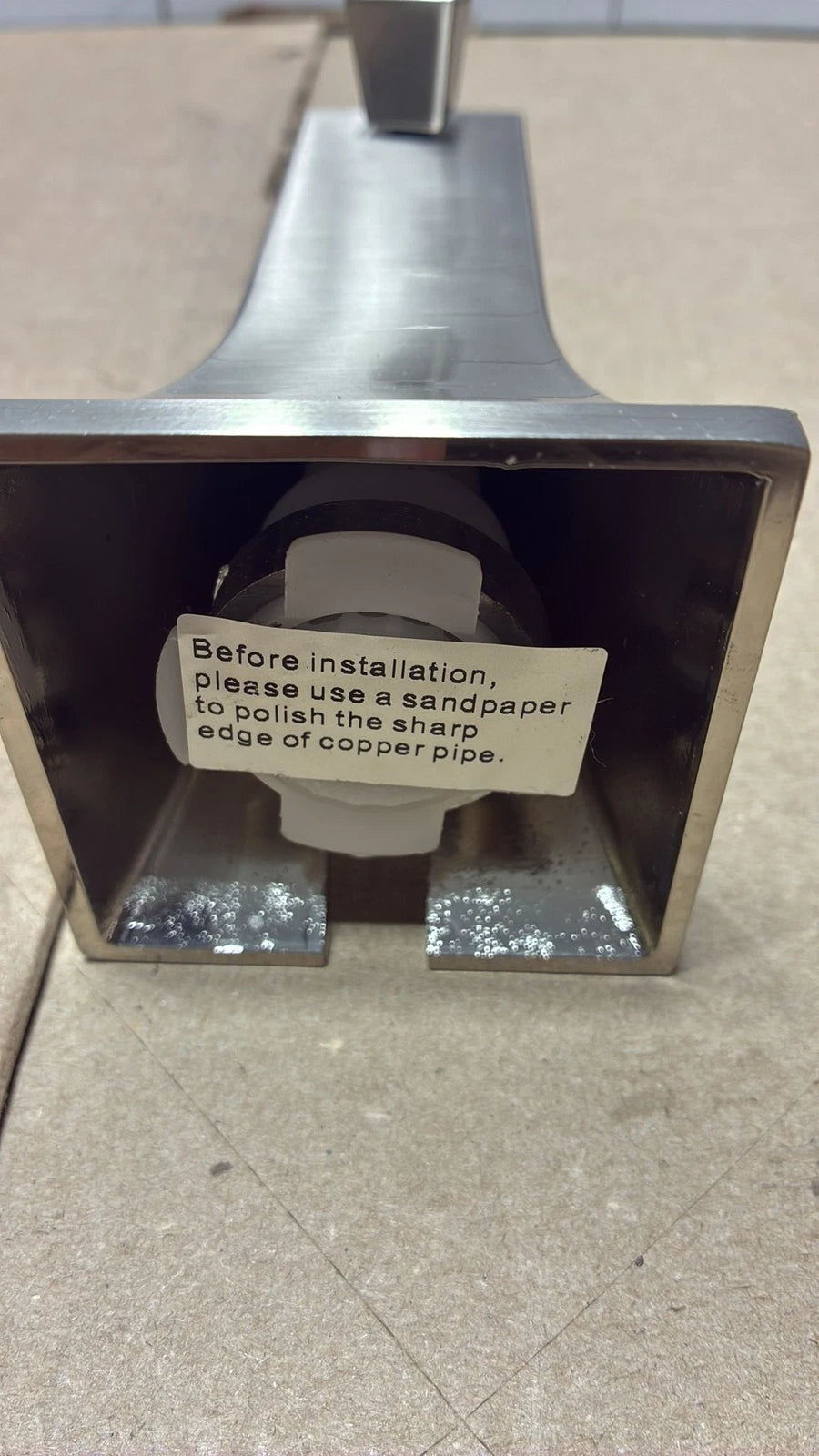Bath Tub Spout with Slip Fit Connection and Pull-Up Diverter in Brushed Nickel