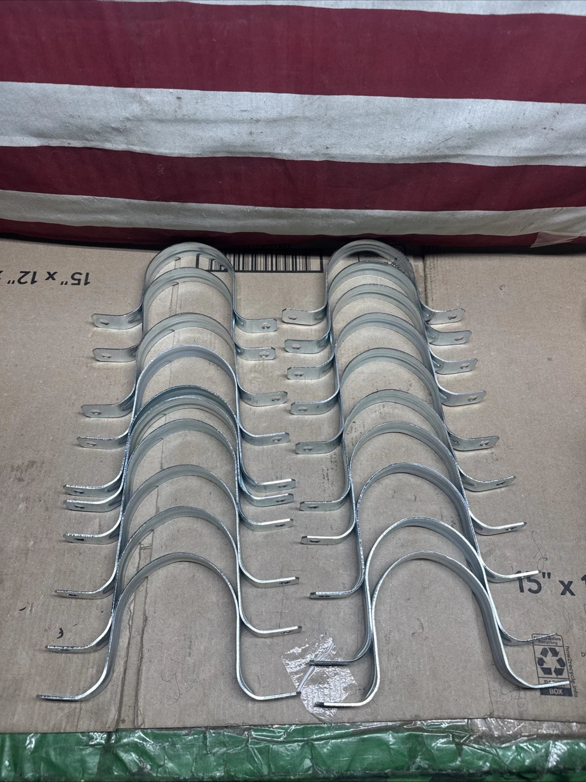 Lot of 20 Halex Rigid 4" Steel Heavy Duty Two-Hole Conduit Strap 61240B HM529