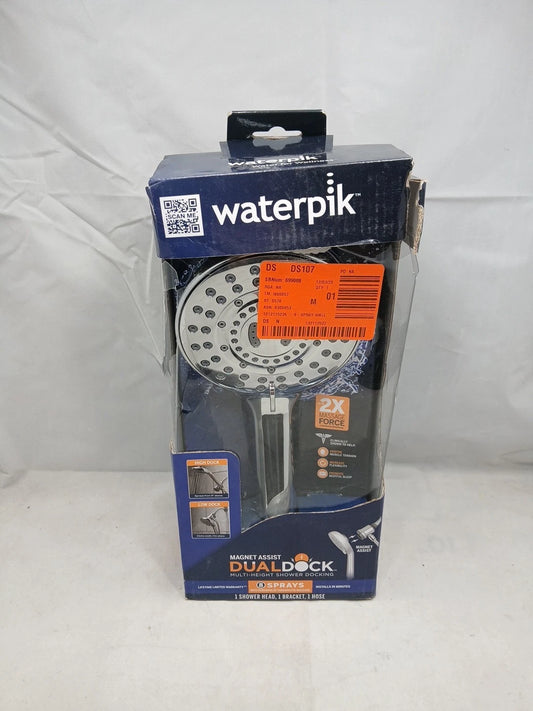 Waterpik 8-Spray Wall Mount Magnet Multi Height Handheld Shower Head 1.8 GPM