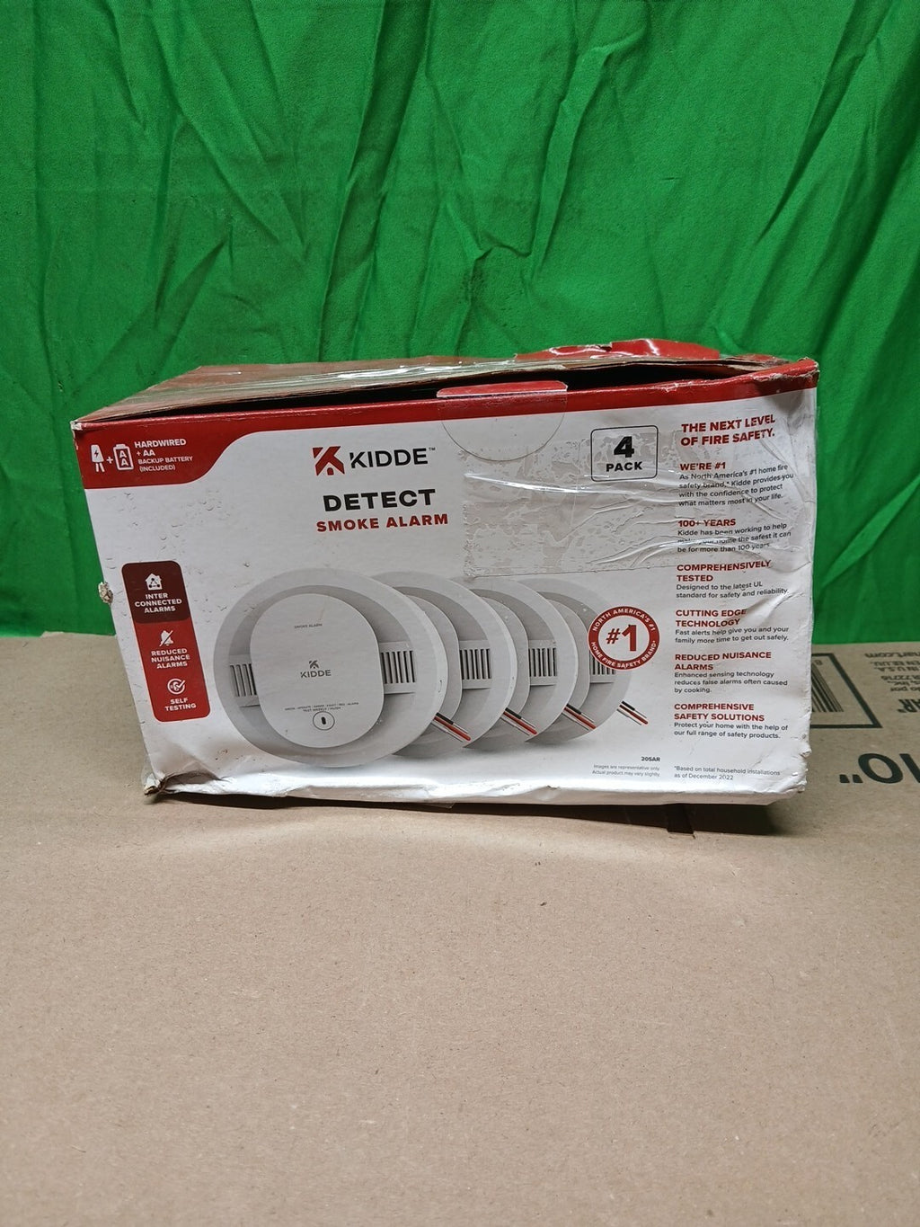Kidde Smoke Alarm Model 20SAR Hard Wired Detector, battery, 4 Pack NEW OPEN BOX