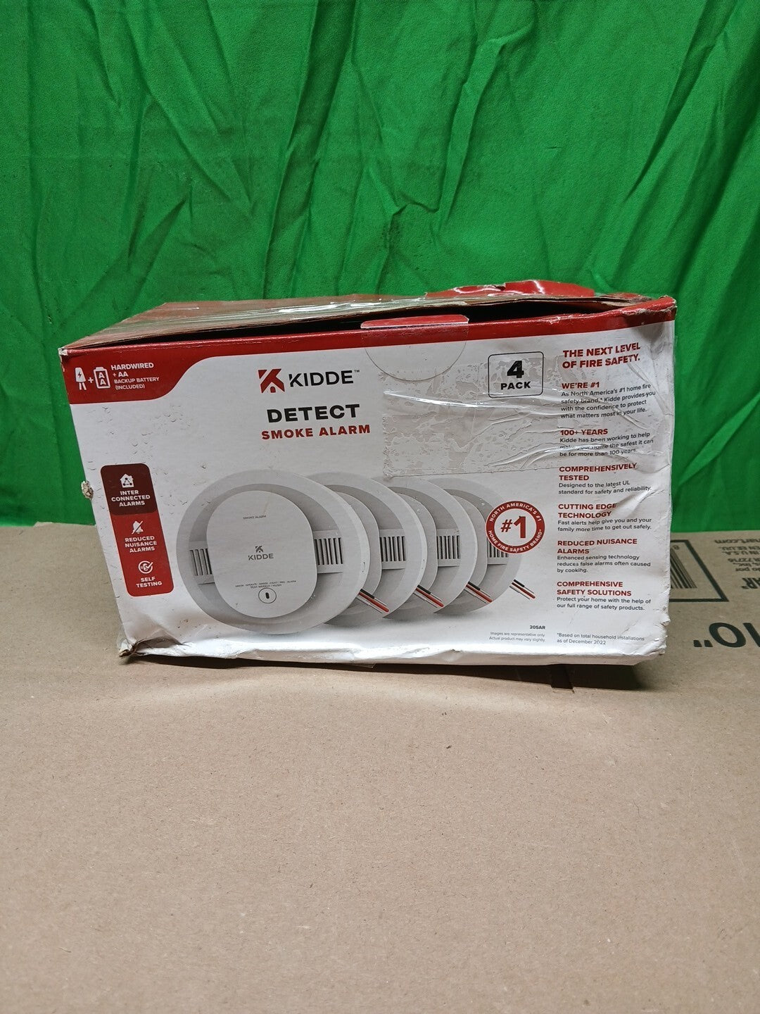 Kidde Smoke Alarm Model 20SAR Hard Wired Detector, battery, 4 Pack NEW OPEN BOX