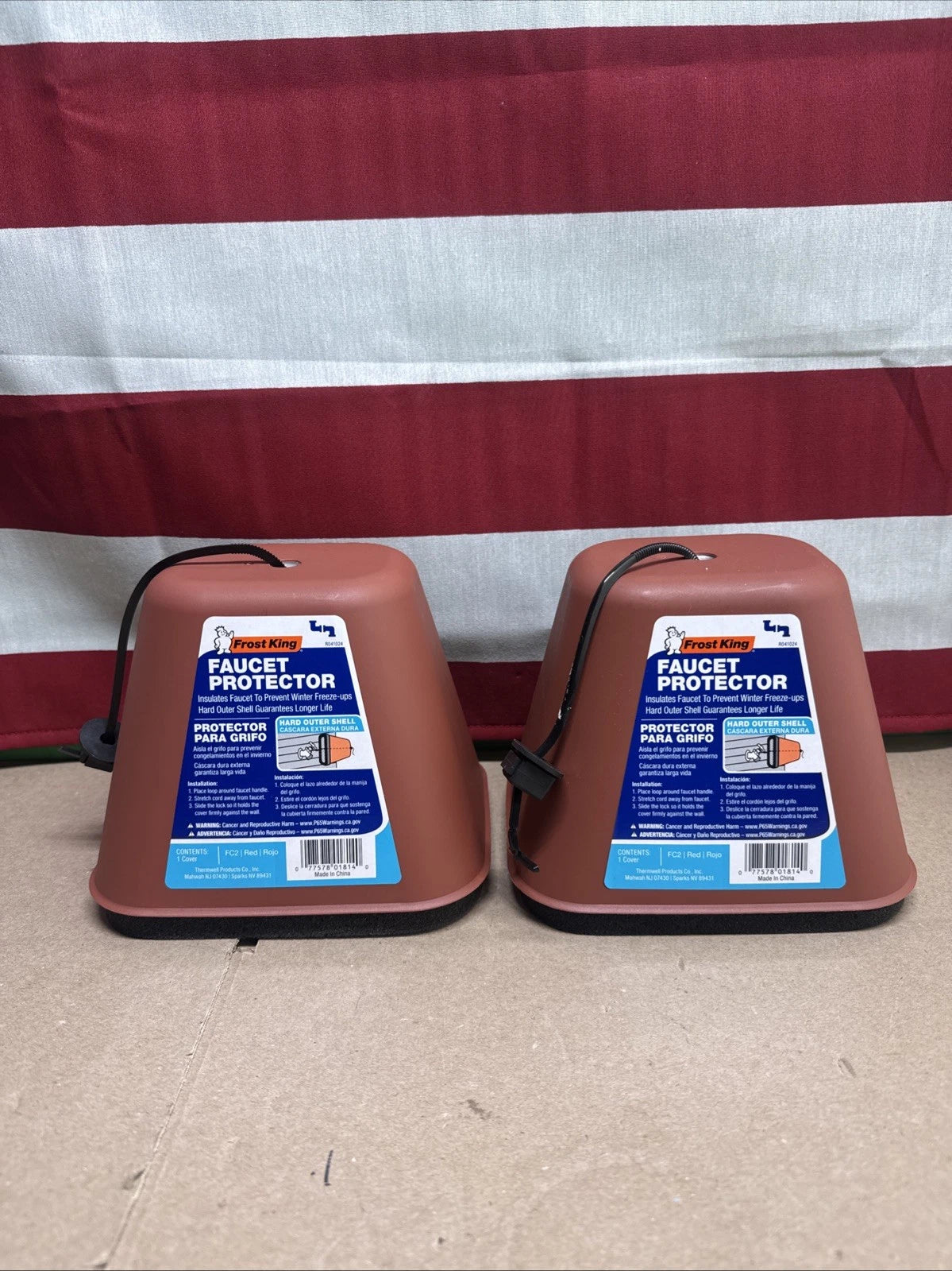 LOT OF 2 Frost King FC2 Faucet Cover, Plastic, For: Faucet
