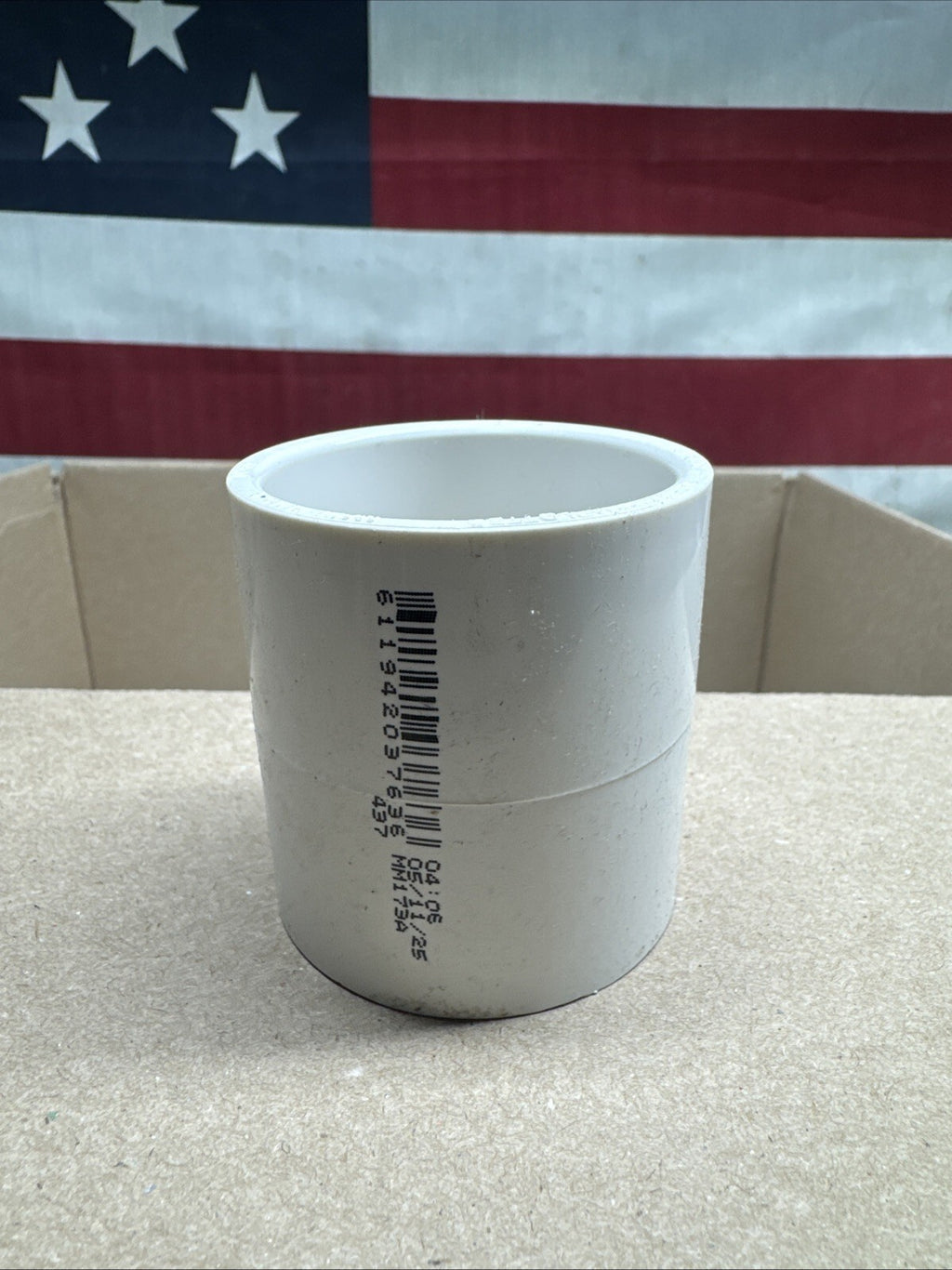 Lot Of 44 Charlotte Pipe and Foundry Coupling Pvc  White 1-1/2" X 1-1/2"