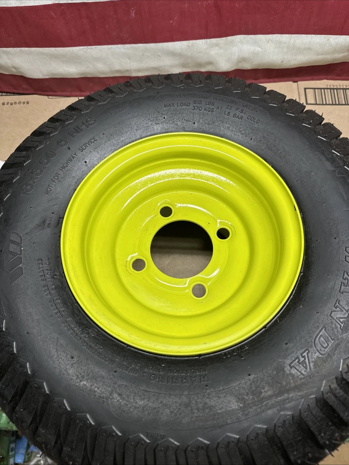 Rear Wheel And Tire For Ryobi Z54Li 80V Zero Turn Lawn Mower