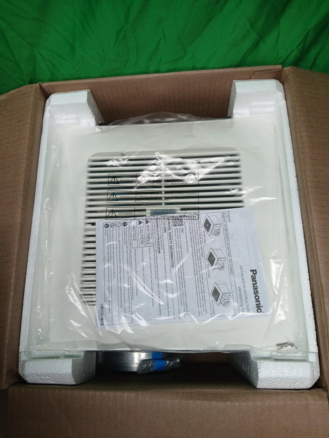 Panasonic FV-0511VQC1 110 CFM 0.3 Sone Ceiling Mounted Exhaust NEW OPEN BOX.