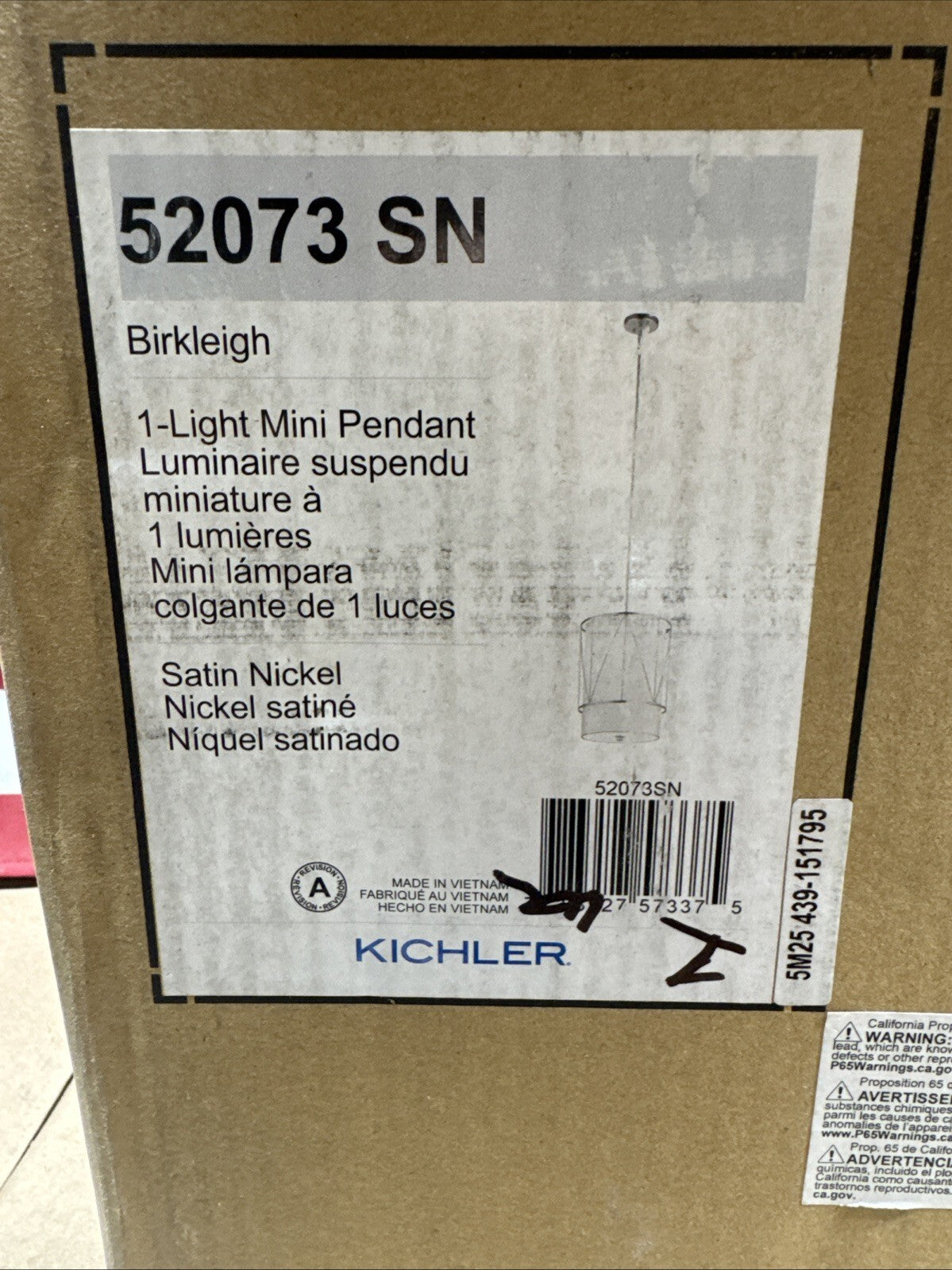 KICHLER 52073SN - 1 light Pendant - 18.25 inches tall