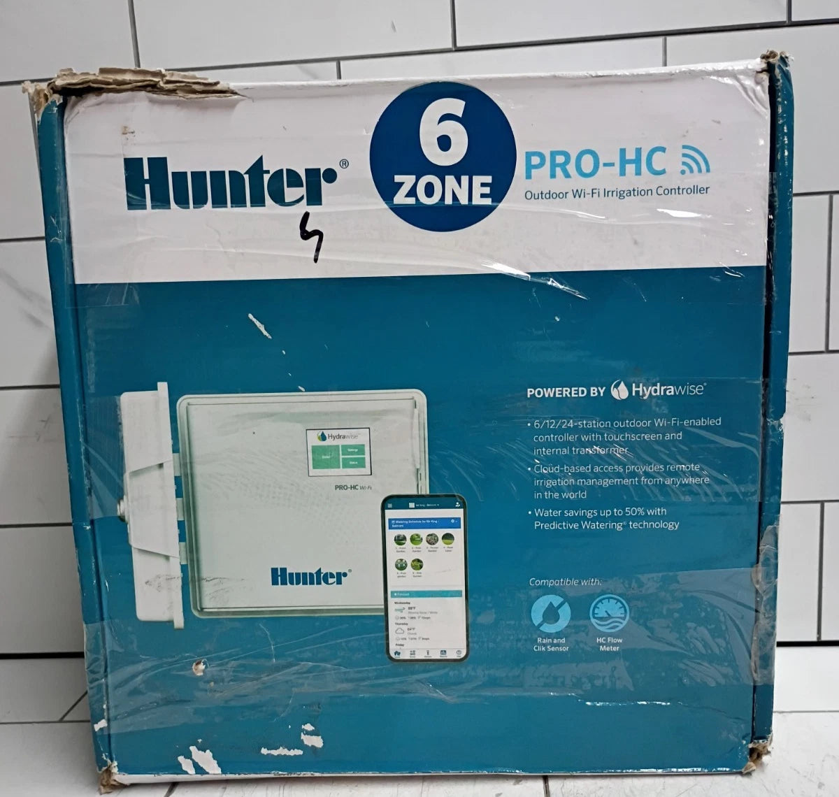 Hunter PRO-HC PHC-600 Hydrawise Outdoor Wi-Fi App 6-Zone Irrigation *READ DESCR*
