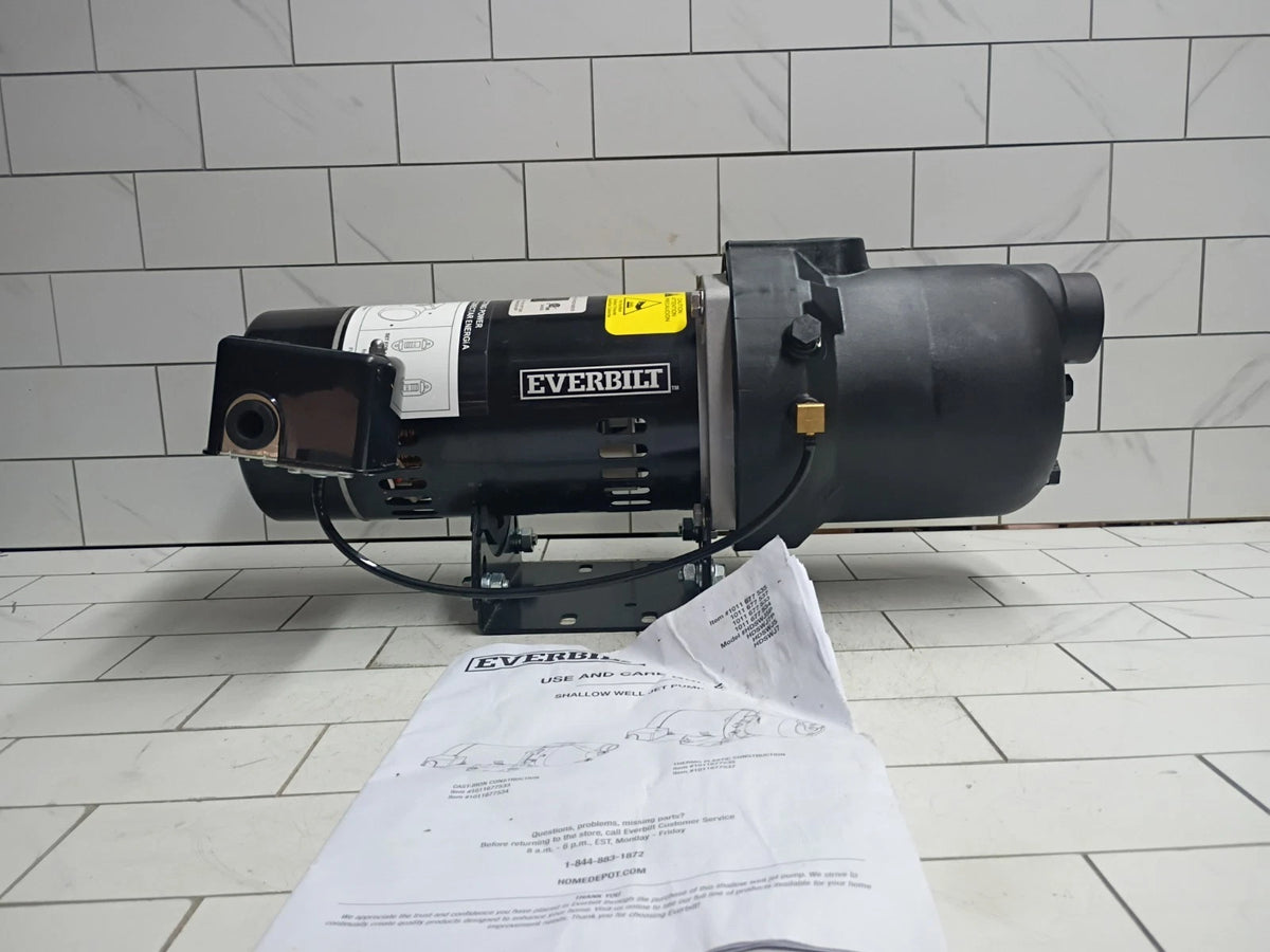 Everbilt HDSWH5P 1/2 HP Plastic Shallow Well Jet Pump New Open Box