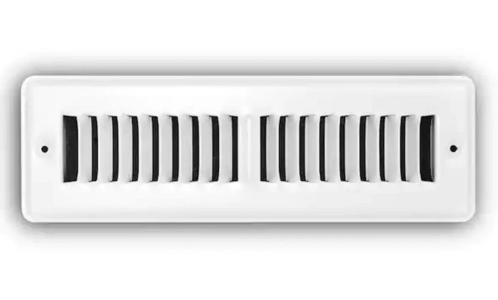 Lot Of 4 Everbilt floor Toe Space Grille 2 x 12 in white 326 523 Painable